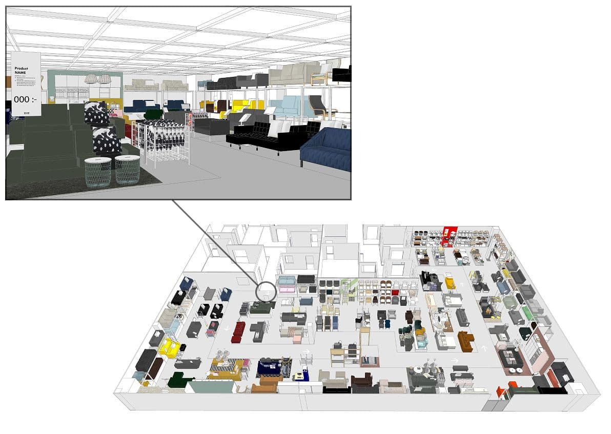 Combined compact floor plan