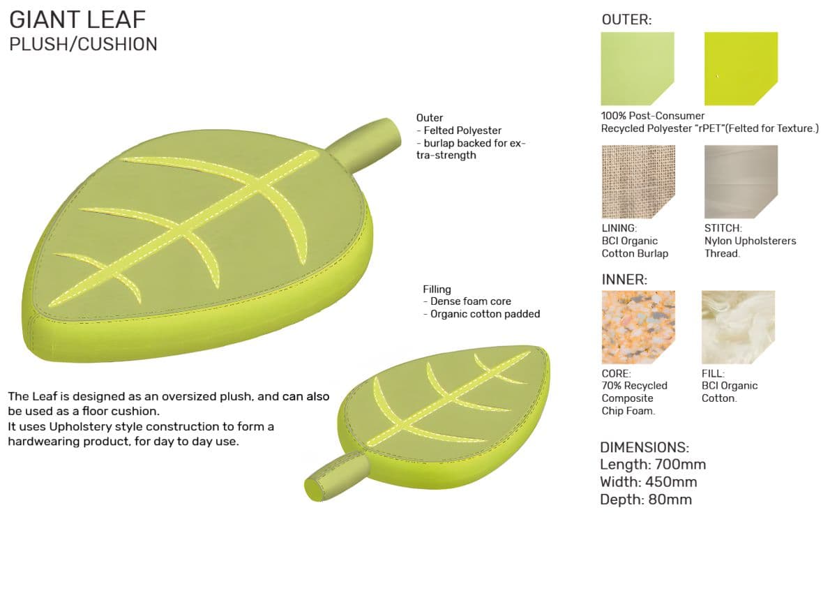 Giant Leaf — Oversized Cushion