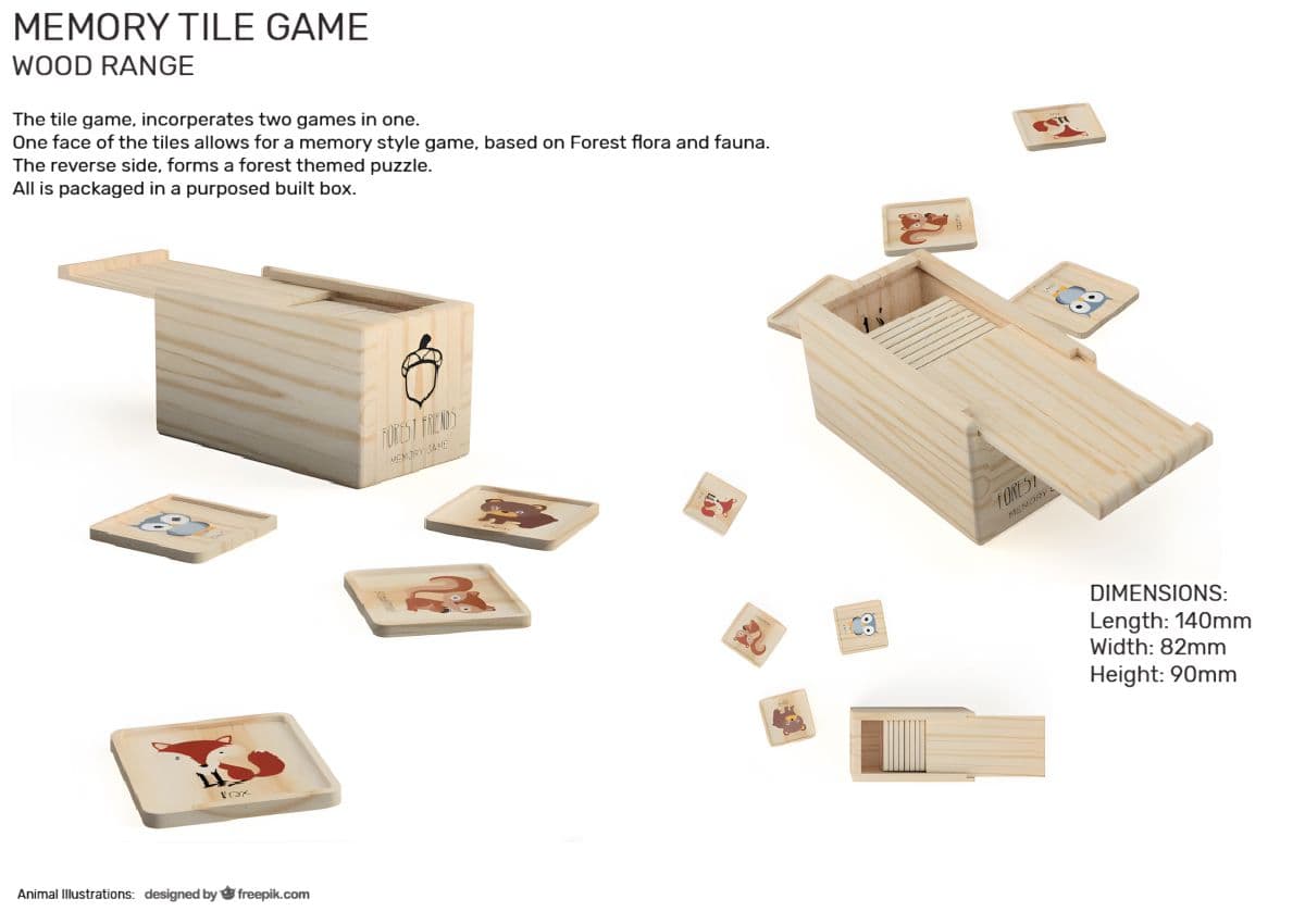 Memory Tile Game — Wooden Play