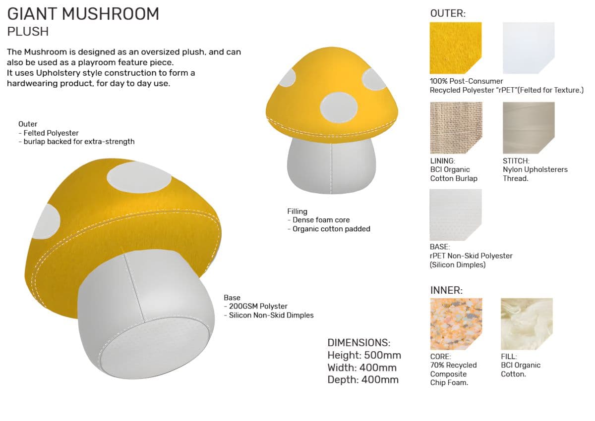 Giant Mushroom — Oversized Plush